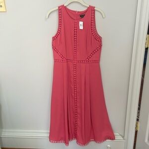 NWT Ann Taylor Coral Sleeveless Midi Dress, size 6